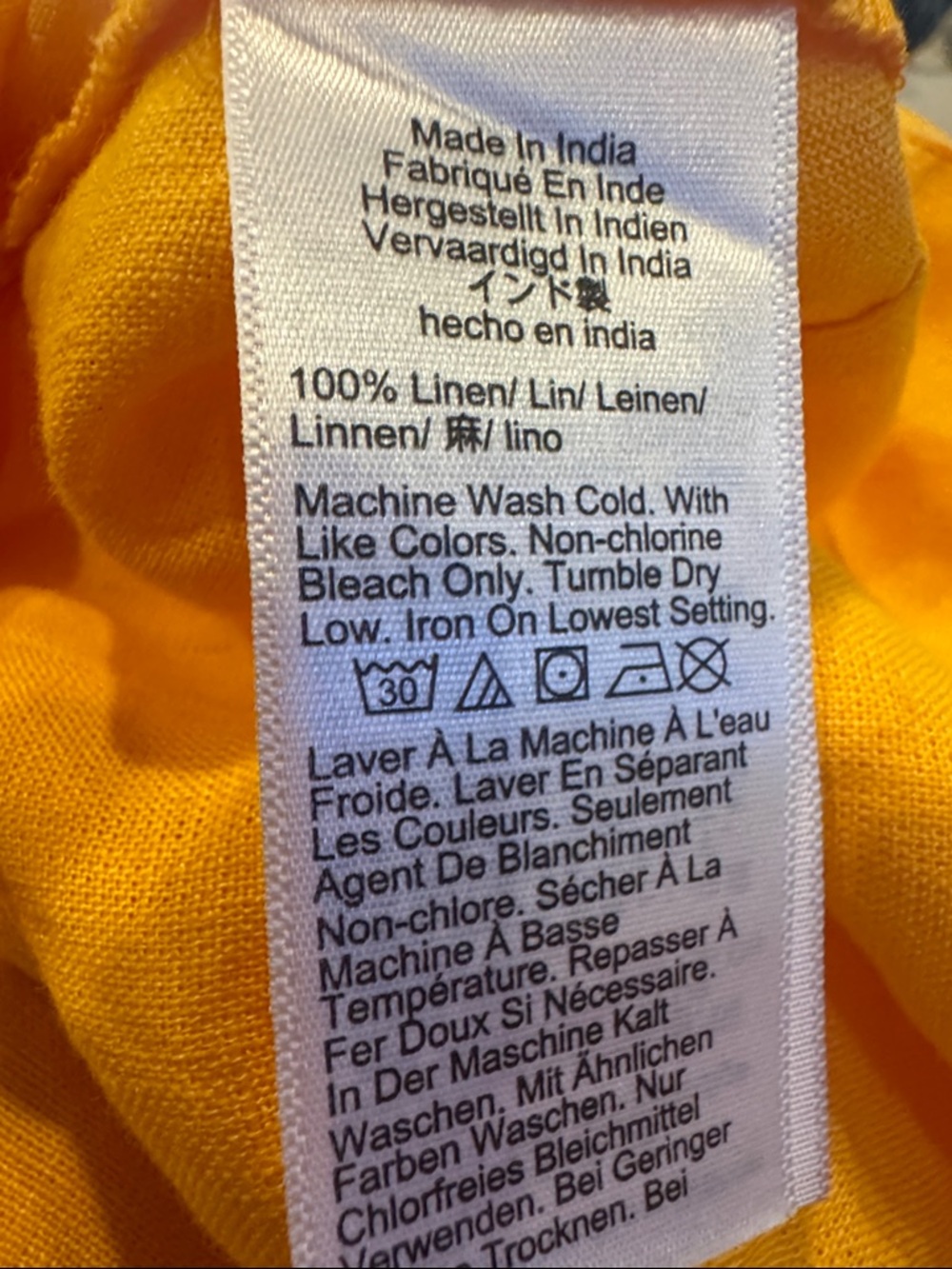 J.Crew Women Marigold Yellow 100% Linen Sleeveless Button Back Shift Dress M - Picture 6 of 7
